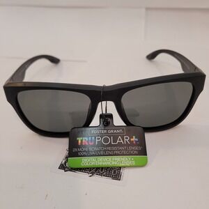 Foster Grant Sunglasses Mens TruPolar Polarized Matte Black SR1124 BLK TP07
